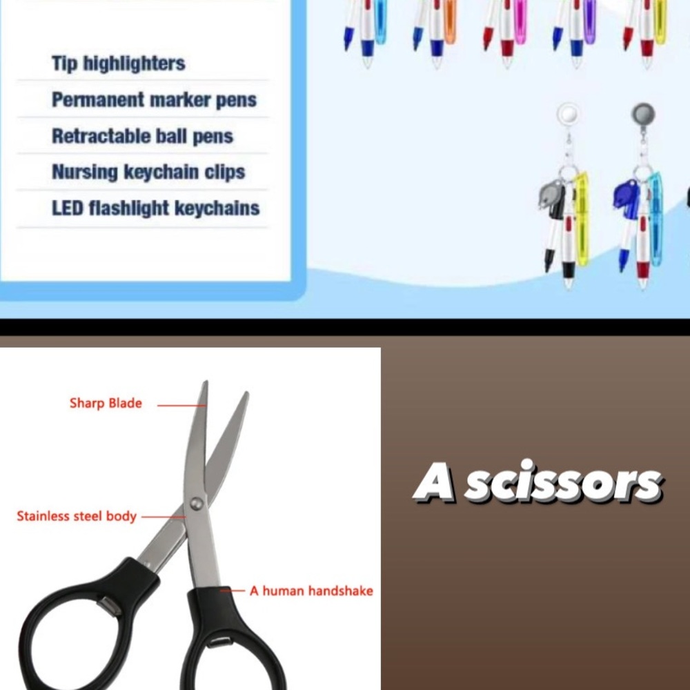 Healthcare Accessories. Highlighter, Pen LED Flashlight, Keychain Stringing Pens